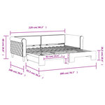 vidaXL Lit de jour avec gigogne sans matelas gris foncé 90x200 cm
