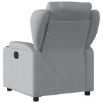 vidaXL Fauteuil de massage inclinable électrique gris clair tissu