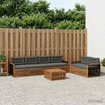 vidaXL Ensemble de canapés d'extérieur 7 pc Naturel et Anthracite