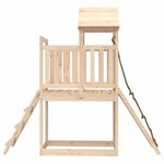 vidaXL Maisonnette de jeu avec mur d'escalade bois massif de pin