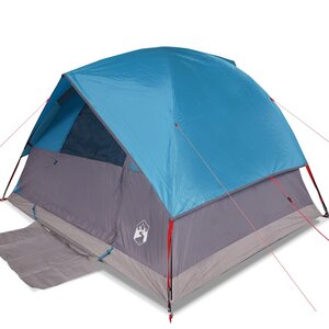 vidaXL Tente familiale à dôme 6 personnes bleu imperméable