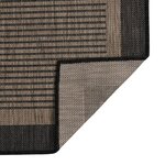 vidaXL Tapis à tissage plat d'extérieur 140x200 cm Marron foncé