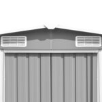 vidaXL Abri de jardin 257x298x178 cm Métal Gris