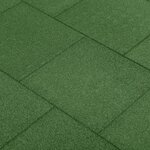 vidaXL Carreaux de protection antichoc 24Pièces Caoutchouc 50x50x3cm Vert