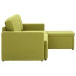 vidaXL Canapé-lit modulaire 3 places Vert Tissu