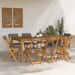 vidaXL Chaises de bistrot d'extérieur 8 Pièces Gris foncé 40 x 53 x 80 cm