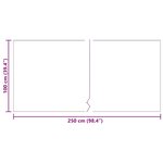 vidaXL Tapis Couloir Gris clair 100 x 250 cm tissu