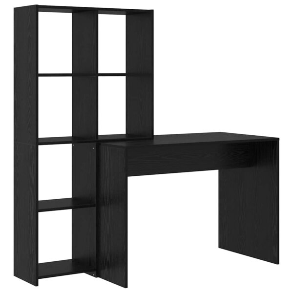 vidaXL Bureau Chêne noir 138 5 x 55 x 143 cm Bois d'ingénierie