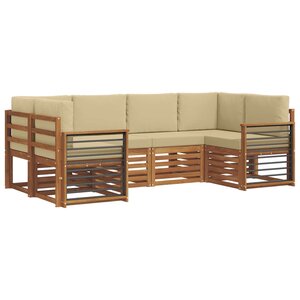 vidaXL Ensemble de canapés d'extérieur 6 pc Naturel