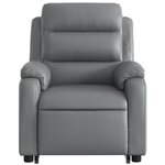 vidaXL Fauteuil inclinable de massage Gris Similicuir