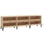 vidaXL Meuble TV chêne sonoma 150x30x44 5 cm bois d'ingénierie