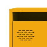 vidaXL Buffet jaune moutarde 101 5x39x73 5 cm acier laminé à froid