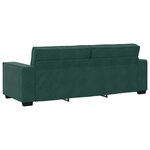 vidaXL Canapé à 3 places Vert foncé 180 cm Velours