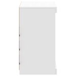 vidaXL Buffet avec lumières LED blanc 60 5x37x67 cm