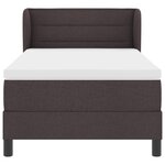 Lit box spring avec matelas vidaXL marron foncé 90x200 cm tissu