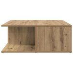 vidaXL Table basse chêne artisanal 80 x 80 x 31 cm Bois d'ingénierie