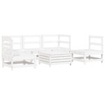 vidaXL Salon de jardin 6 Pièces blanc bois de pin massif