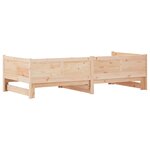 vidaXL Lit Pull-out de Jour Marron 180 x 200 cm Bois massif en pin