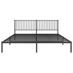 vidaXL Cadre de lit métal sans matelas avec tête de lit noir 193x203cm