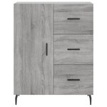 vidaXL Buffet sonoma gris 69 5x34x90 cm bois d'ingénierie