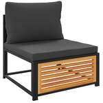 vidaXL Salon de jardin avec coussins 6 Pièces bois d'acacia solide