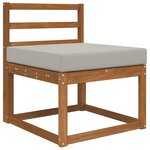 vidaXL Coussin de canapé d'extérieur Gris 60 x 60 x 8 cm Polyester