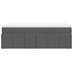 vidaXL Sommier à lattes de lit et matelas Gris foncé 90x190 cm Tissu