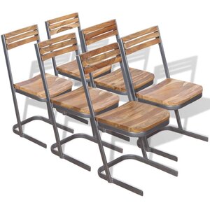 vidaXL Chaises à manger lot de 6 bois de teck massif
