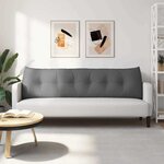 vidaXL Coussin de Dos Gris foncé 180 x 24 x 50 cm tissu