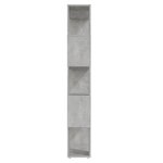 vidaXL Bibliothèque de séparation Gris béton 80x24x155 cm Aggloméré