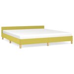 vidaXL Cadre de lit avec tête de lit Vert 180 x 200 cm Tissu