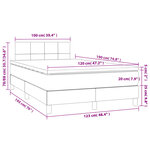 vidaXL Sommier à lattes de lit matelas et LED marron foncé 120x190 cm