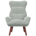 vidaXL Fauteuil relaxant en velours gris clair