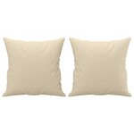 vidaXL Canapé 2 places avec oreillers décoratifs crème 140 cm tissu