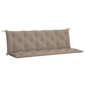 vidaXL Coussin de banc de jardin taupe 180x(50+50)x7 cm tissu oxford