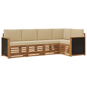 vidaXL Ensemble de canapés d'extérieur 4 pc Naturel