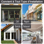 Store banne manuel rétractable 2L x 1 5l x 1 7-2 8H m inclinaison réglable installation rapide métal alu polyester gris