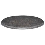 vidaXL Dessus de table Noir Ø60x2 5 cm Marbre