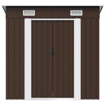 vidaXL Abri de stockage pour jardin Marron 194x121x181 cm Acier