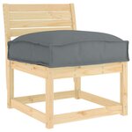 vidaXL Coussin pour assise de palette Anthracite 50 x 50 x 12 cm