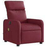vidaXL Fauteuil de massage inclinable électrique Rouge bordeaux Tissu