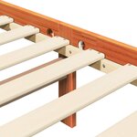 vidaXL Cadre de lit Cire marron 205 5 x 145 5 x 100 cm