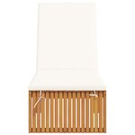 vidaXL Transat 1-personne Marron 200 x 55 x 94cm Bois d'acacia massif