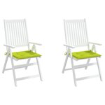 vidaXL Coussins de chaise de jardin lot de 2 vert vif 40x40x4 cm