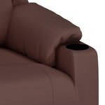 vidaXL Fauteuil inclinable Marron Similicuir