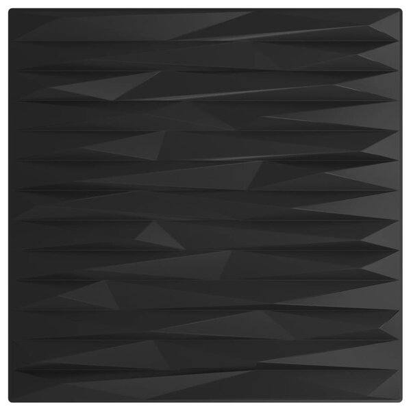 vidaXL Panneaux muraux 48 Pièces noir 50x50 cm XPS 12 m² pierre