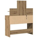vidaXL Coiffeuse chêne artisanal 100 x 40 x 130 cm Bois d'ingénierie