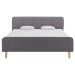 vidaXL Cadre de lit Gris clair Tissu 120 x 200 cm