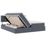 vidaXL Lit de rangement LED avec matelas Gris foncé 200 x 200 cm