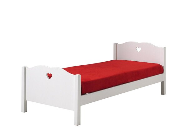 AMORI Lit simple 90x200cm  laqué blanc